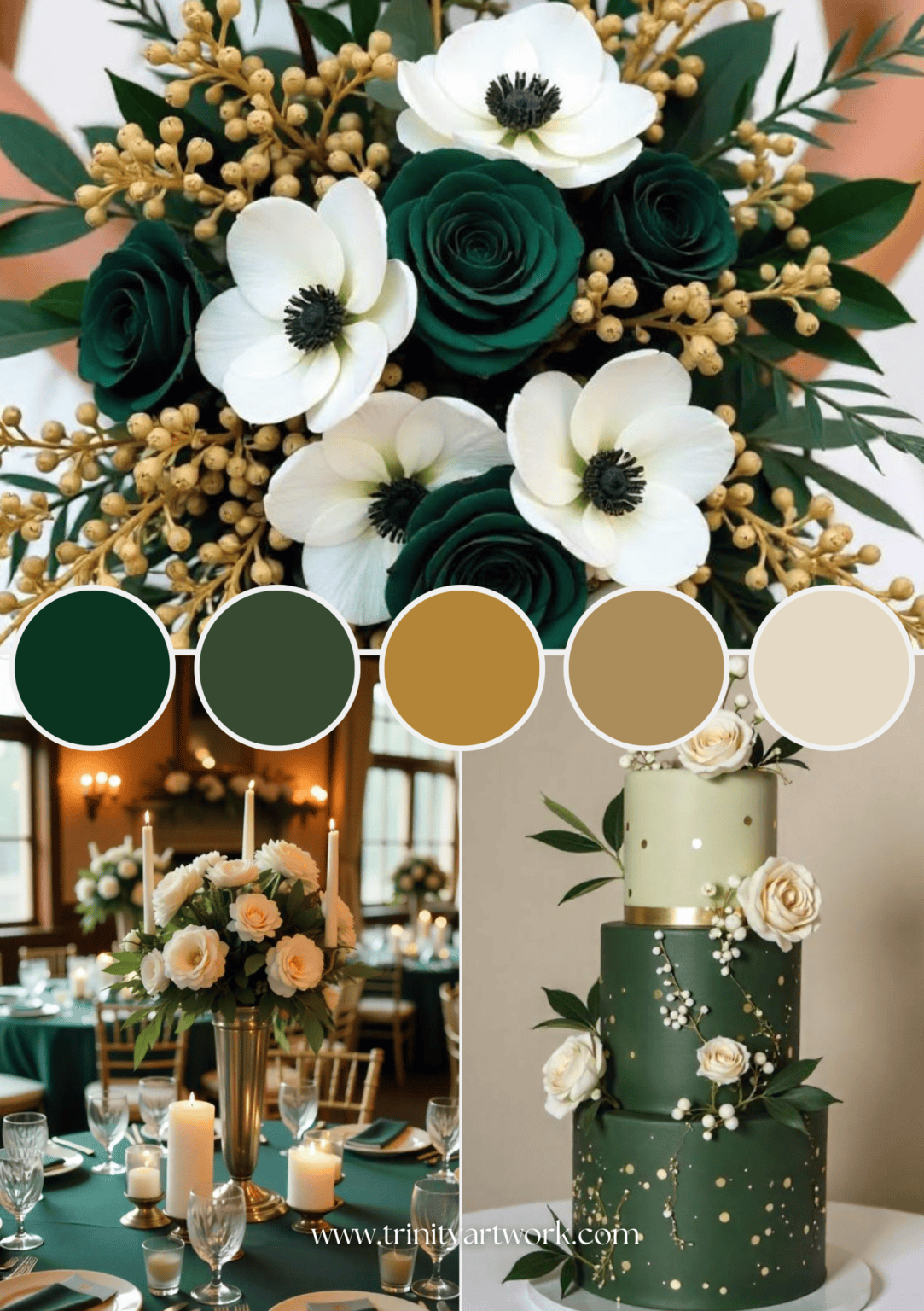 Emerald Green And Gold: A Regal Palette For A Timeless Wedding ...