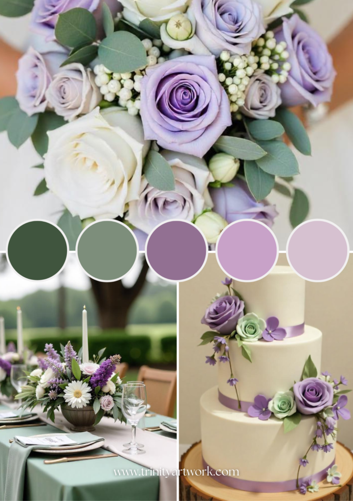 Lilac and Sage Green