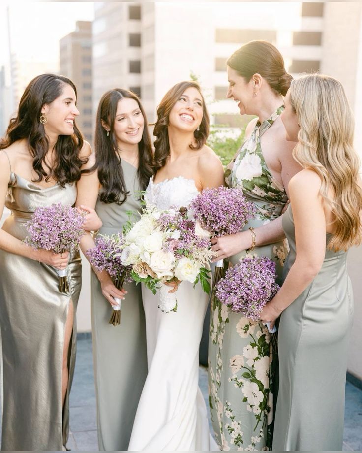 Lilac and Sage Green Wedding Attire