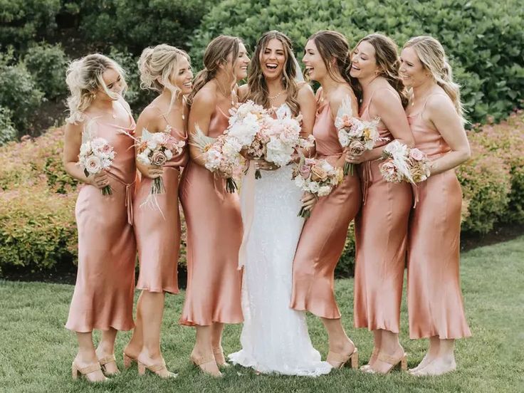 Peach Bridesmaid Dresses