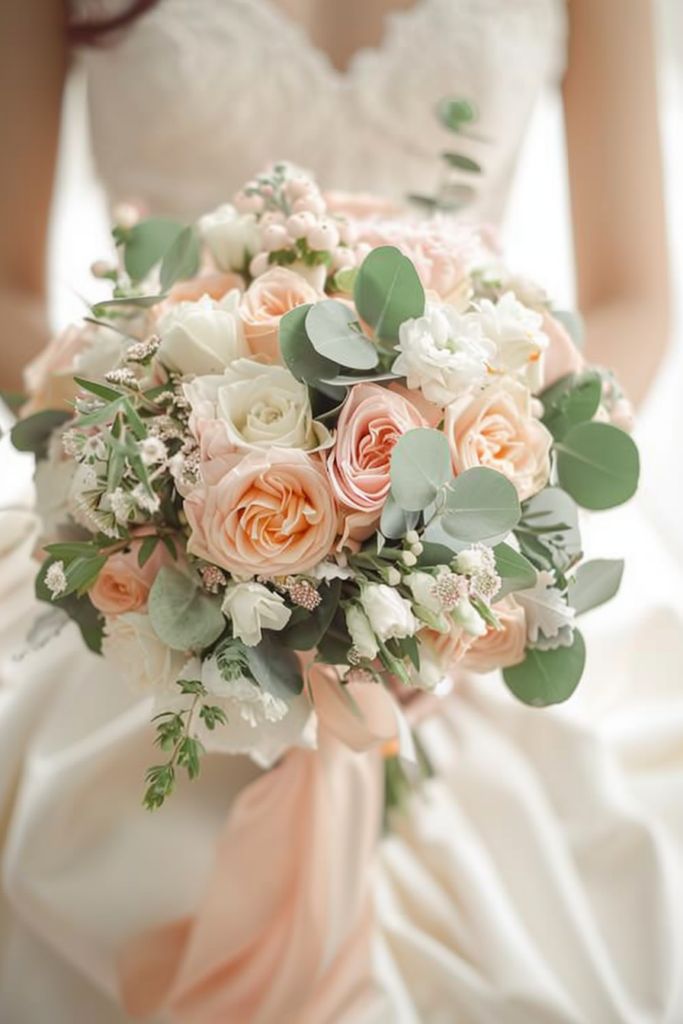 Peach and Sage Green Flower