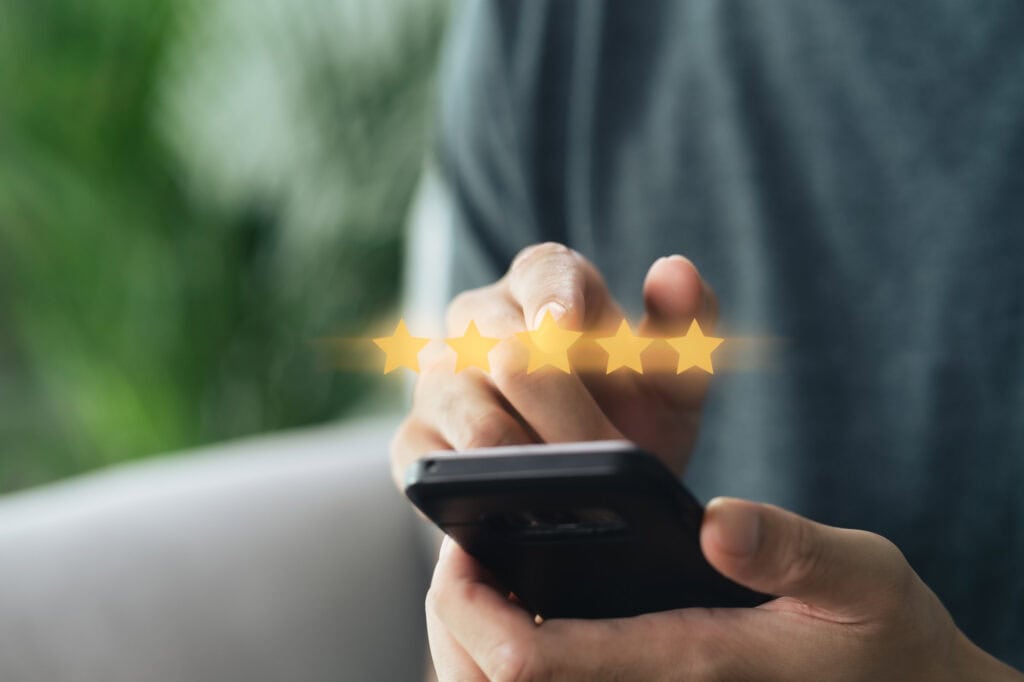 Five-star rating for wedding decoration vendor