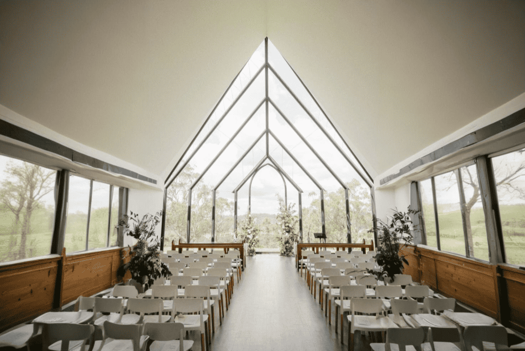 Glass Chapel for minimalist wedding theme