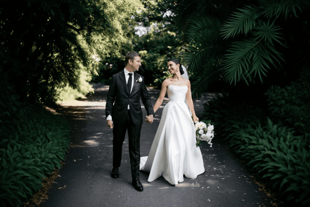 Minimalist wedding attire