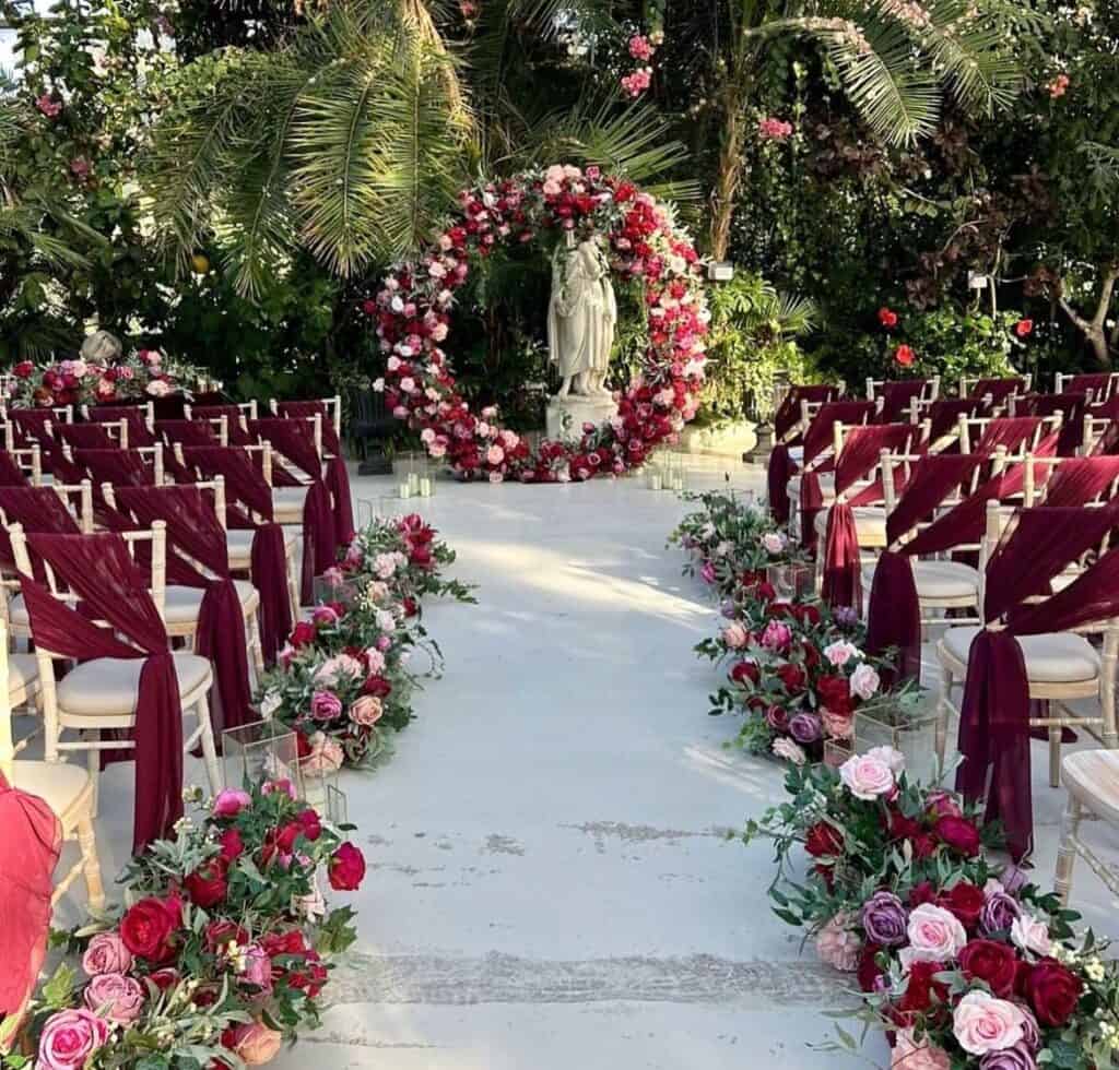Wedding Decor with Roses