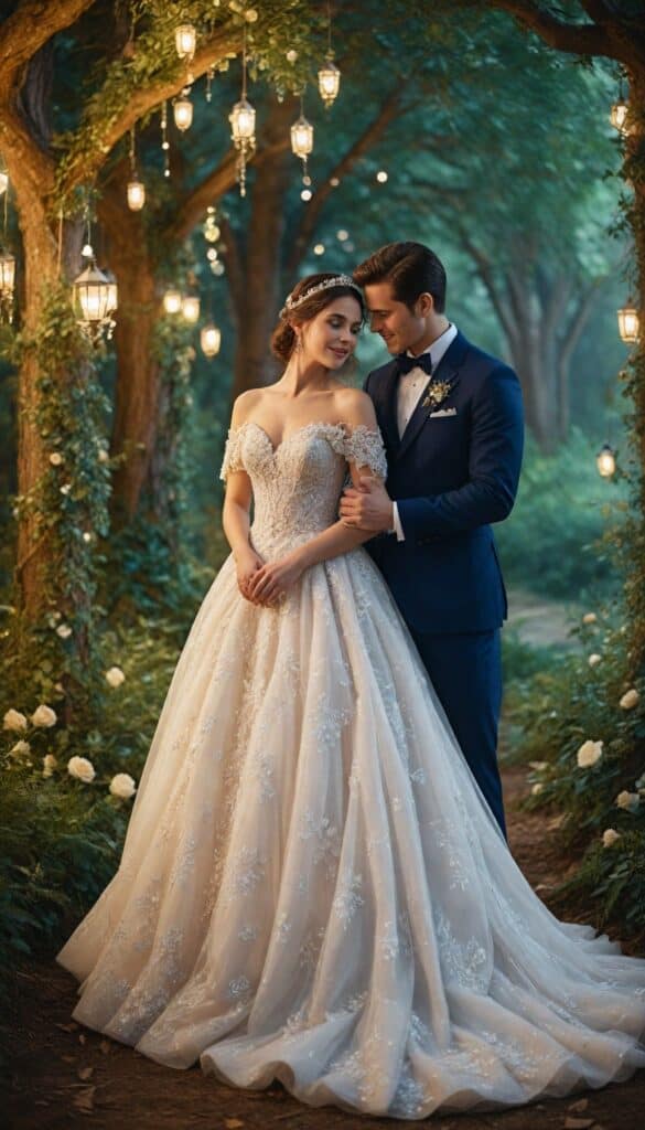 A fairytale look for a once-in-a-lifetime love