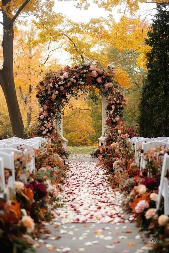 Autumn wedding in the garden
