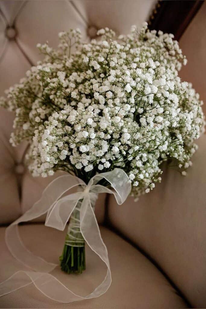 Baby breath wedding bouquet