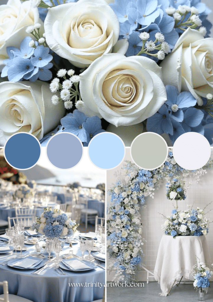 Winter wedding color palette