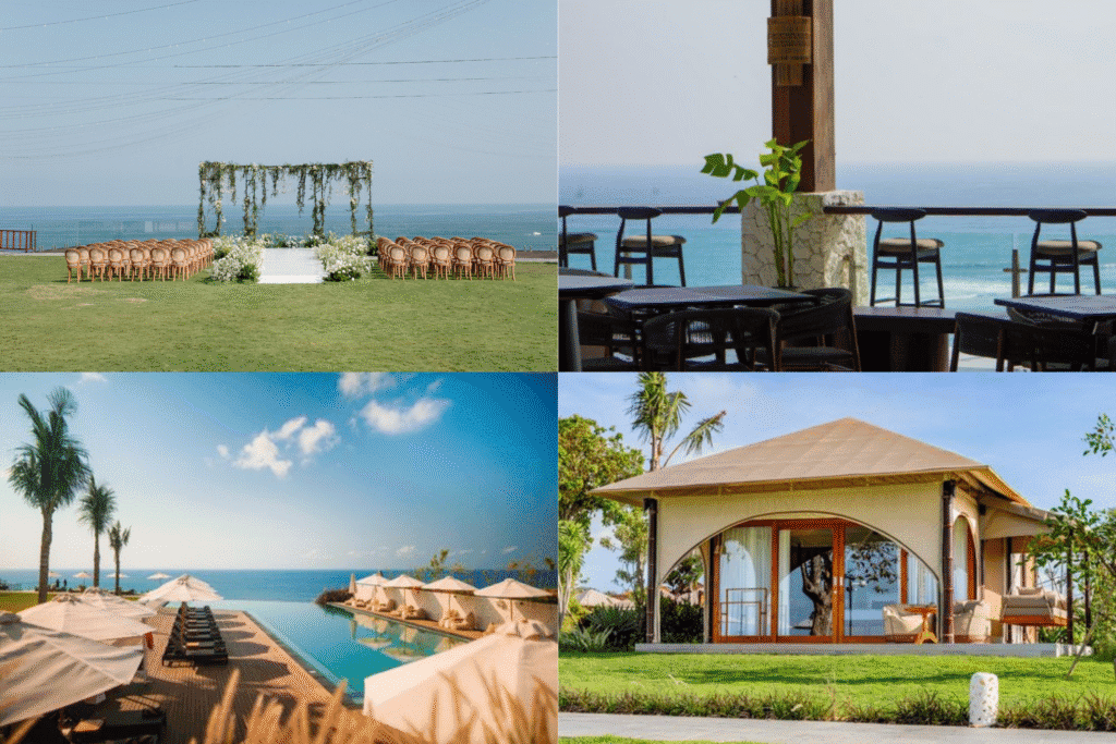 Glamp Nusa Bali wedding venue with ocean views and full facilities