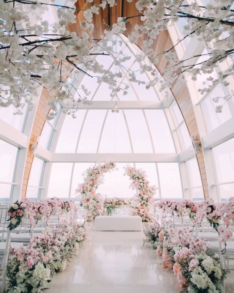 Romantic Bali wedding setup styled by Trinity Artwork
