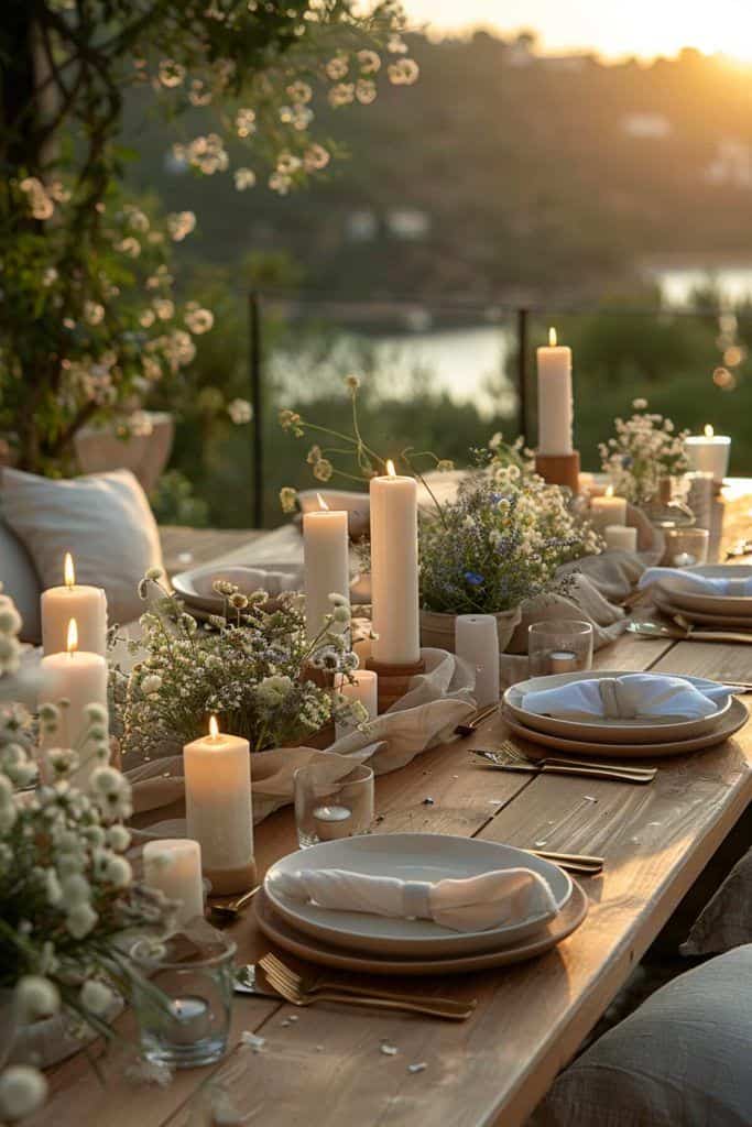 Beautiful rustic wedding table decorations