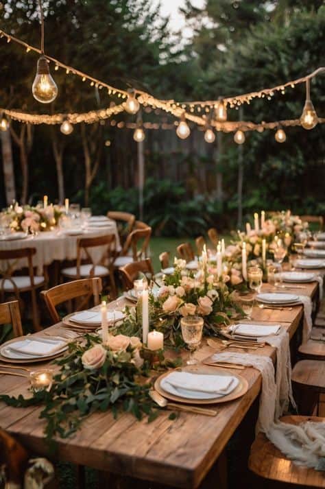 Scandinavian wedding table decorations