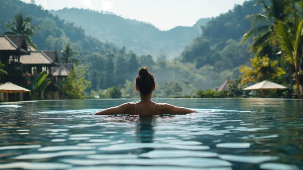 Tropical Bali villa pool offering privacy and romance